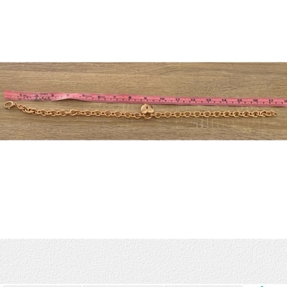 Necklace Rose Gold Chunky Chain Heart Pendant Locket Italy Statement Choker - Picture 7 of 7